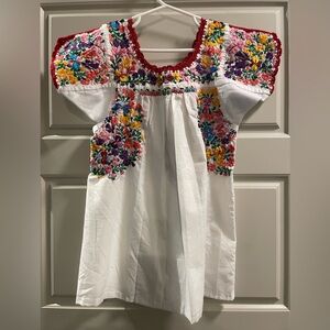 Hand embroidered little girls dress! Approximately size 2.